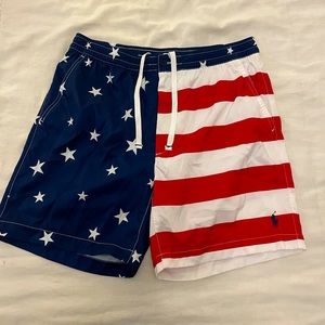 Polo American flag swim trunks